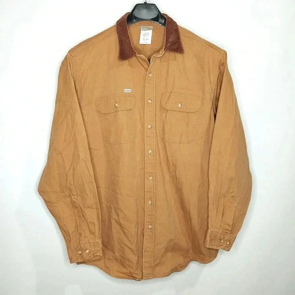 Vintage CARHARTT Wheat Heavy Denim Rugged Jacket - Picture 1 of 5